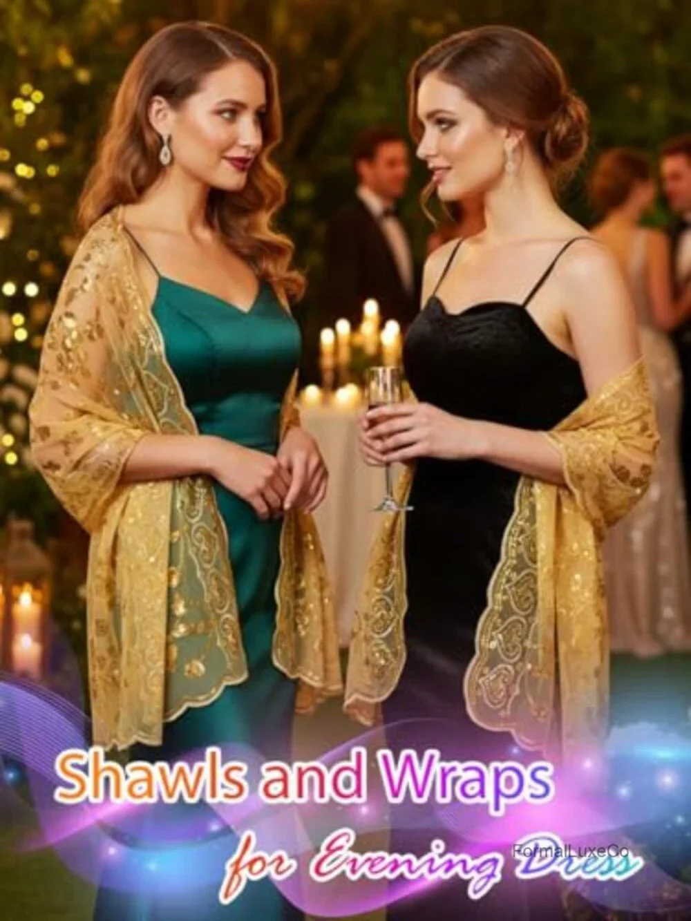 Sequin Shawls and Wraps for Evening Dresses Wedding Cape Cover Up